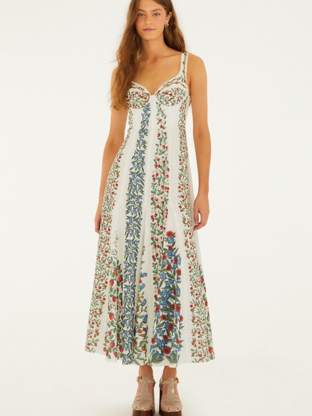 Farm Rio Off-White Fruit Beauty Maxi Dress